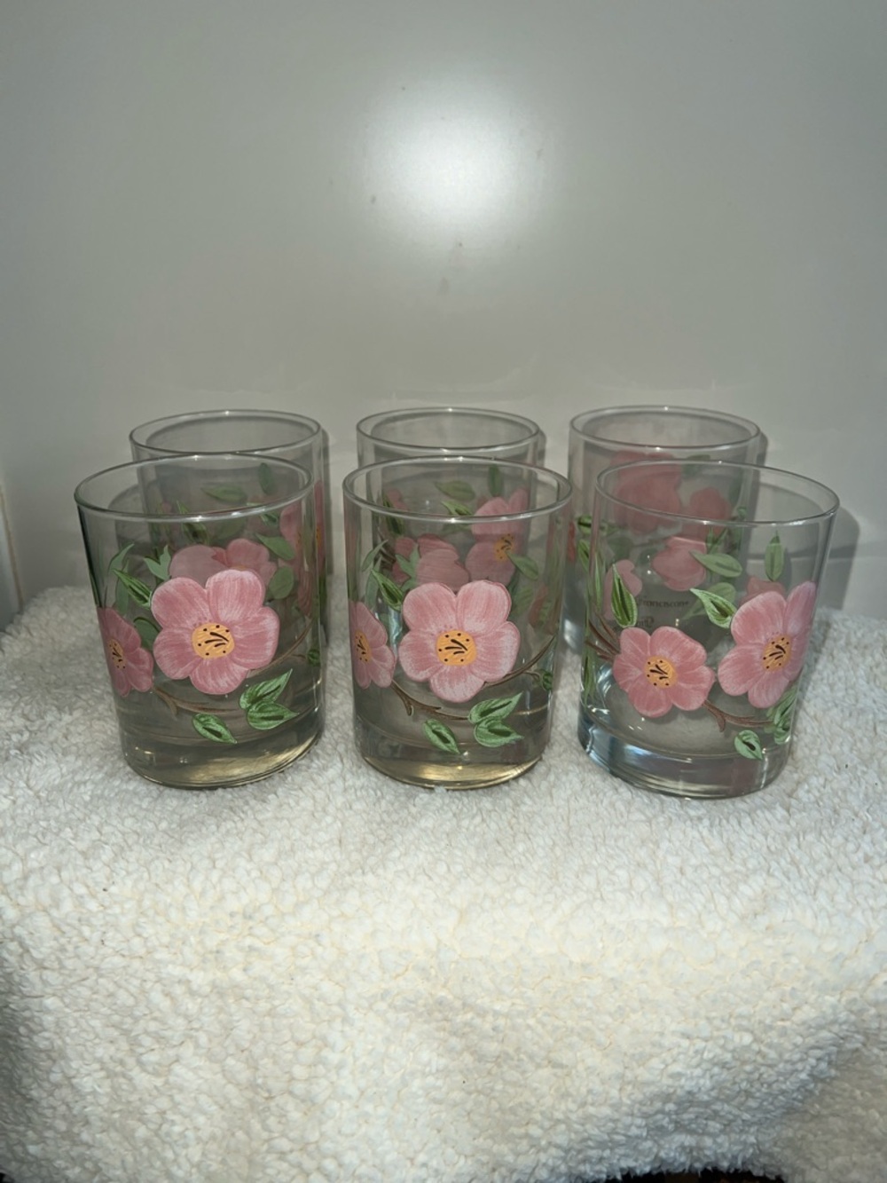 Franciscan Desert Rose Double Old Fashioned/Rocks drinking Glasses, set of 6